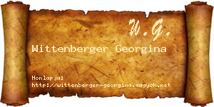 Wittenberger Georgina névjegykártya