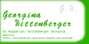 georgina wittenberger business card